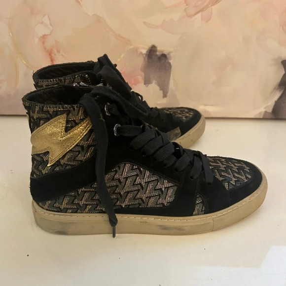 ZADIG & VOLTAIRE ZV1747 High Flash Metal Sneakers - Picture 5 of 11